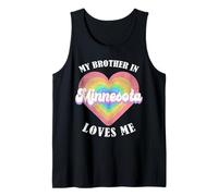 My Brother in Minnesota Loves Me Heart USA US State Tank Top
