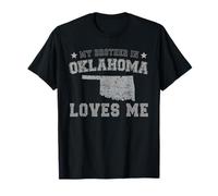My Brother in Oklahoma Loves Me America Vintage State T-Shirt