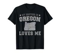 My Brother in Oregon Loves Me America Vintage State T-Shirt
