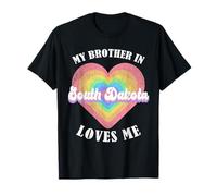 My Brother in South Dakota Loves Me Heart USA US State T-Shirt