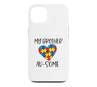 My Brother Is Au-some Autism Awareness Puzzle Heart Piece Case for iPhone 13