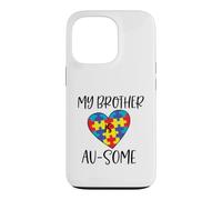 My Brother Is Au-some Autism Awareness Puzzle Heart Piece Case for iPhone 13 Pro