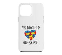 My Brother Is Au-some Autism Awareness Puzzle Heart Piece Case for iPhone 13 Pro Max
