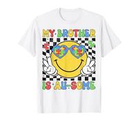My Brother Is Awesome Autism Awareness Sister Autistic Kids T-Shirt