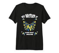 My Brother is Down Right Awesome Down Syndrome Awareness Premium T-Shirt
