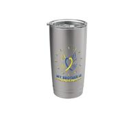 My Brother is Down Right Awesome World Down Syndrome Stainless Steel Insulated Tumbler