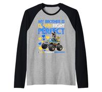 My Brother is Down Right Perfect Down Syndrome Awareness T21 Raglan Baseball Tee