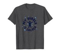My Bubble is Sacred Not Friendly Do Not Touch Introvert T-Shirt, Men, Dark Heather Grey, 5XL