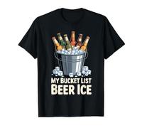 My Bucket List Beer Ice Drinker Routine Party Bar - Value Graphic T-Shirt, Men, Black, L