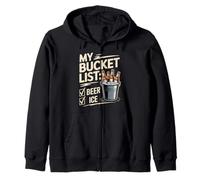 My Bucket List Beer Ice Drinker Routine Party Bar - Zip Hoodie