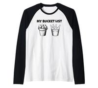 My Bucket List Funny Golfing and Beer for Dad Raglan Baseball Tee