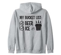 My Bucket List: Ice and Beer Funny Drinking Zip Hoodie