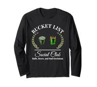 My bucket list social club golf player and beer bucket humor Long Sleeve T-Shirt