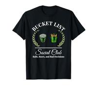 My bucket list social club golf player and beer bucket humor T-Shirt