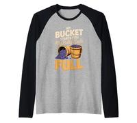 My Bucket Starts Full My Belly Ends Full Grape Picking Raglan Baseball Tee