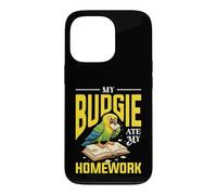 My Budgie Ate My Homework Funny Budgie Design Case for iPhone 13 Pro