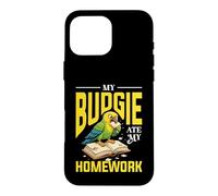 My Budgie Ate My Homework Funny Budgie Design Case for iPhone 16 Pro Max