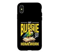 My Budgie Ate My Homework Funny Budgie Design Case for iPhone X/XS