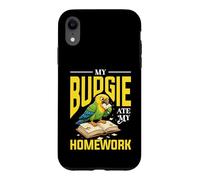 My Budgie Ate My Homework Funny Budgie Design Case for iPhone XR