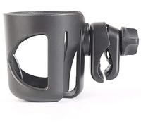 My Buggy Buddy Cup or Bottle Holder for Pram/ Stroller/ Pushchair/ Wheelchair, Rubber Inserts Ensure No Damage, Universal Fit, Lightweight, Black