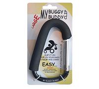 My Buggy Buddy Large Clip, Hook or Carabiner For Pram/ Stroller/ Pushchair, Foam Coating to Prevent Damage, Can Hold Up To 5 kgs, Large Size, Black