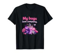 My Bugs Love Company Programmer Coffee Humor Graphic T-Shirt