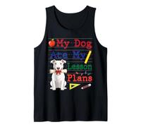 My Bull Terrier Dog Ate My Lesson Plans Daddy Mommy Teacher Tank Top