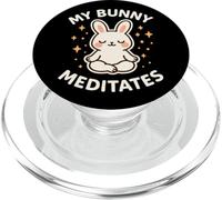 "My Bunny Meditates" Pet Rabbit Theme Cute PopSockets PopGrip for MagSafe