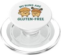 My Buns Are Gluten-Free Funny Bread Gym Cartoon Healthy PopSockets PopGrip for MagSafe