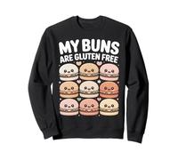 My Buns Are Gluten Free Kawaii Burger Celiac Awareness Sweatshirt