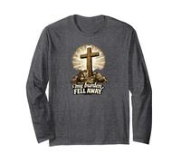 My Burden Fell Away | Pilgrim's Progress Christian Cross Long Sleeve T-Shirt