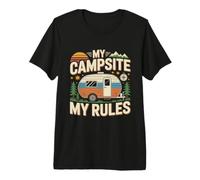 My Campsite My Rules Camper Camping Outdoors Premium T-Shirt