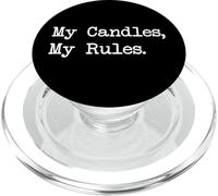 My Candles My Rules Funny Candle Maker Quotes Apparel PopSockets PopGrip for MagSafe