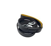 My Canine USA Leather Dog Leash - Great for Training - All Leather Lead- Dog Walking for Life (Black)