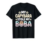 My Capybara Stole My Boba Funny Capybara Bubble Tea Lover T-Shirt
