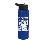 My Cardio Climbing After Bushy Tails Squirrel Hunting Stainless Steel Insulated Water Bottle