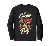 My Cardio is Chasing a Pug Owner Pun Long Sleeve T-Shirt