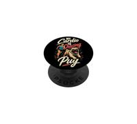 My Cardio Is Chasing a Pug Owner Pun PopSockets Adhesive PopGrip