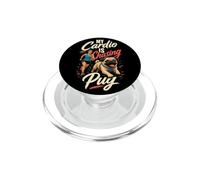 My Cardio Is Chasing a Pug Owner Pun PopSockets PopGrip for MagSafe