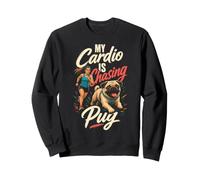 My Cardio Is Chasing a Pug Owner Pun Sweatshirt