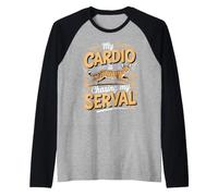 My Cardio is Chasing My Serval Wild Cat Raglan Baseball Tee