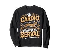 My Cardio Is Chasing My Serval Wild Cat Sweatshirt