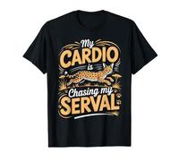My Cardio is Chasing My Serval Wild Cat Value Graphic T-Shirt