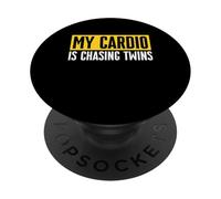 My Cardio Is Chasing Twins Twin Daddy PopSockets Adhesive PopGrip