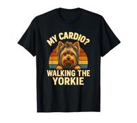 My Cardio Walking The Yorkie Funny Yorkshire Terrier Owner T-Shirt