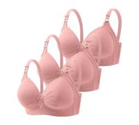 My Cart Show Women's Bra Front Closure Floral Lace Comfortable Hold Underwired T-Shirt Bralette Soft Wireless Everyday Sportswear Women's Set Fitness, sky blue, 10
