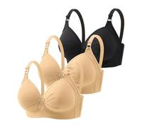 My Cart Show Women's Bra Front Closure Floral Lace Comfortable Hold Underwired T-Shirt Bralette Soft Wireless Everyday Sportswear Women's Set Fitness, darkblue, 10