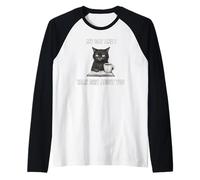 My Cat and I Talk Shit About You Funny Judgmental Angry Cat Raglan Baseball Tee