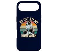 My Cat Ate My Homework Funny Retro Snowshoe Cat Owner Lover Case for iPhone Air