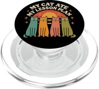 My Cat Ate My Lesson Plans Funny Teacher Cats 50s 60s Style PopSockets PopGrip for MagSafe